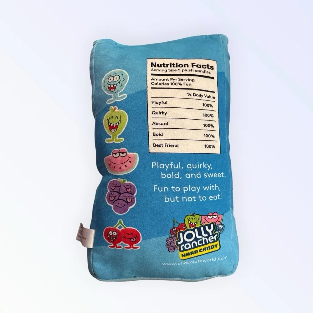 Jolly Ranchers Throw Pillow W/ Mini Plush Pieces Inside